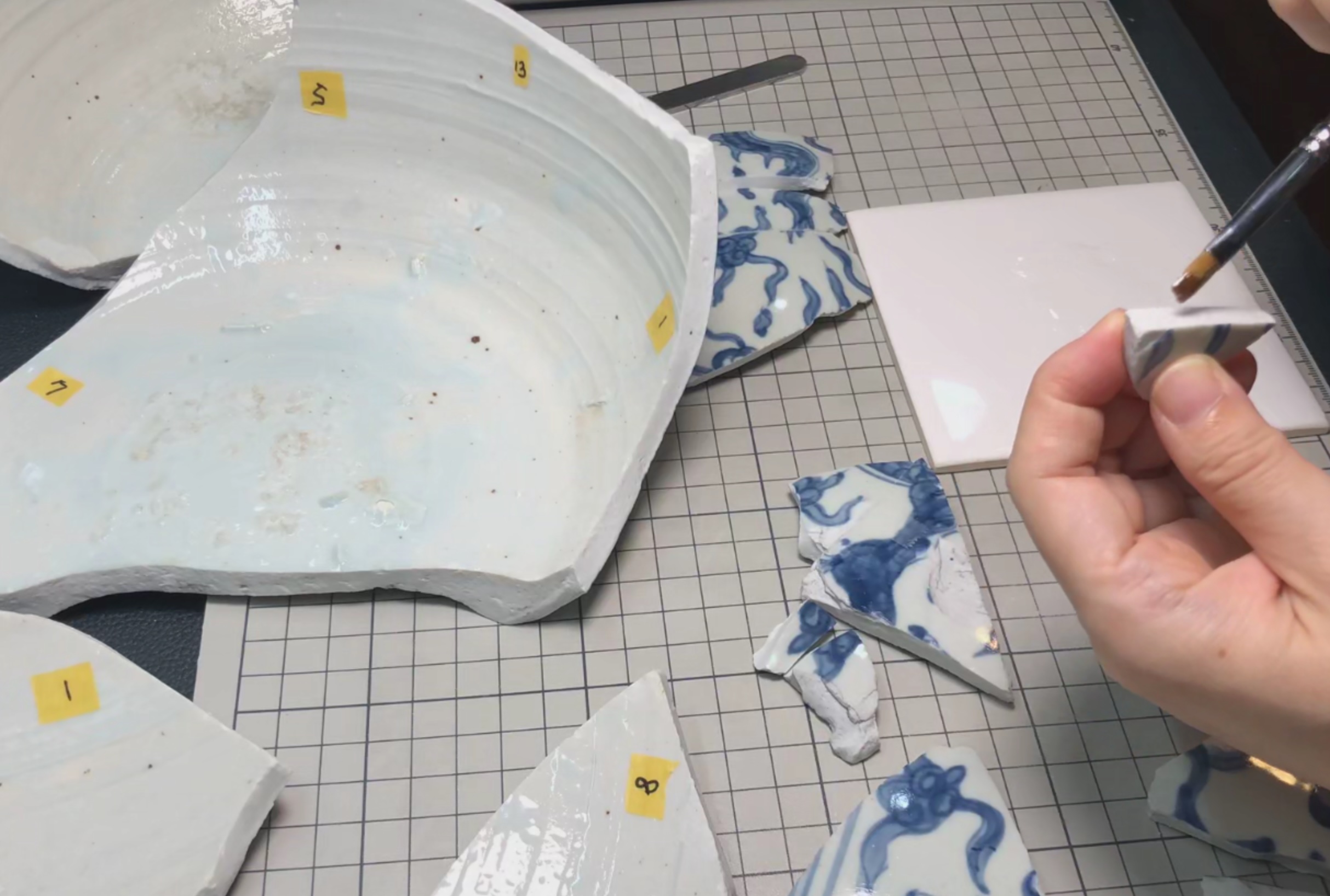 碎片粘接